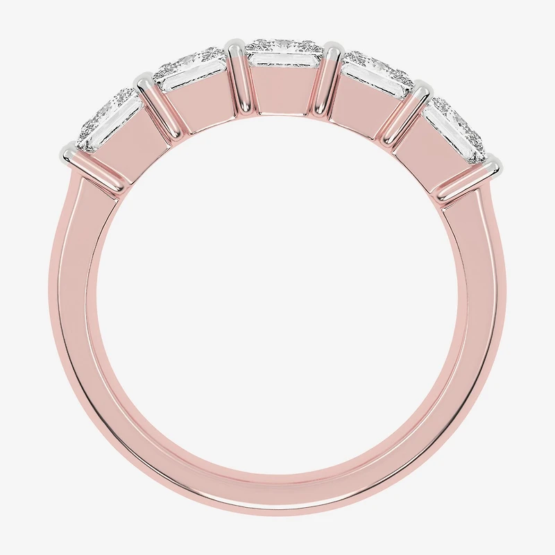 (G / Vs2-Si2) Womens 2 1/2 CT. T.W. Lab Grown White Diamond 14K Gold 5-Stone Anniversary Band