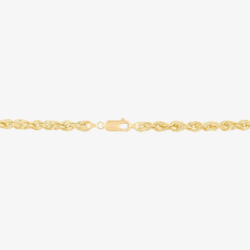 Mens 14K Gold 24 Inch Rope Chain Necklace
