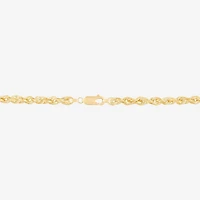 Mens 14K Gold 24 Inch Rope Chain Necklace