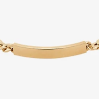 Made in Italy Mens 14K Gold 8 3/4 Inch Hollow Curb Id Bracelet