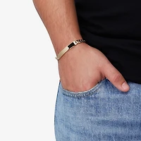 Made in Italy Mens 14K Gold 8 3/4 Inch Hollow Curb Id Bracelet