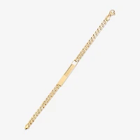Made in Italy Mens 14K Gold 8 3/4 Inch Hollow Curb Id Bracelet