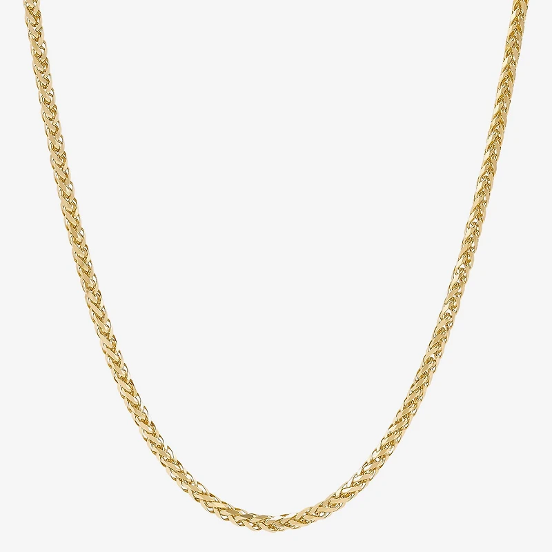 Unisex Adult 14K Gold 20 Inch Wheat Chain Necklace
