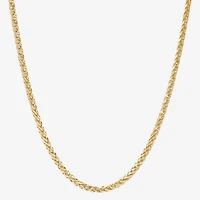 Unisex Adult 14K Gold 20 Inch Wheat Chain Necklace