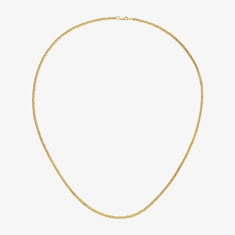 Unisex Adult 14K Gold 20 Inch Wheat Chain Necklace