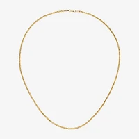Unisex Adult 14K Gold 20 Inch Wheat Chain Necklace