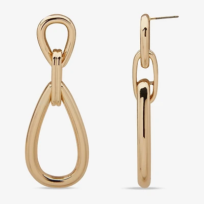 Worthington Gold Tone Womens Drop Earrings