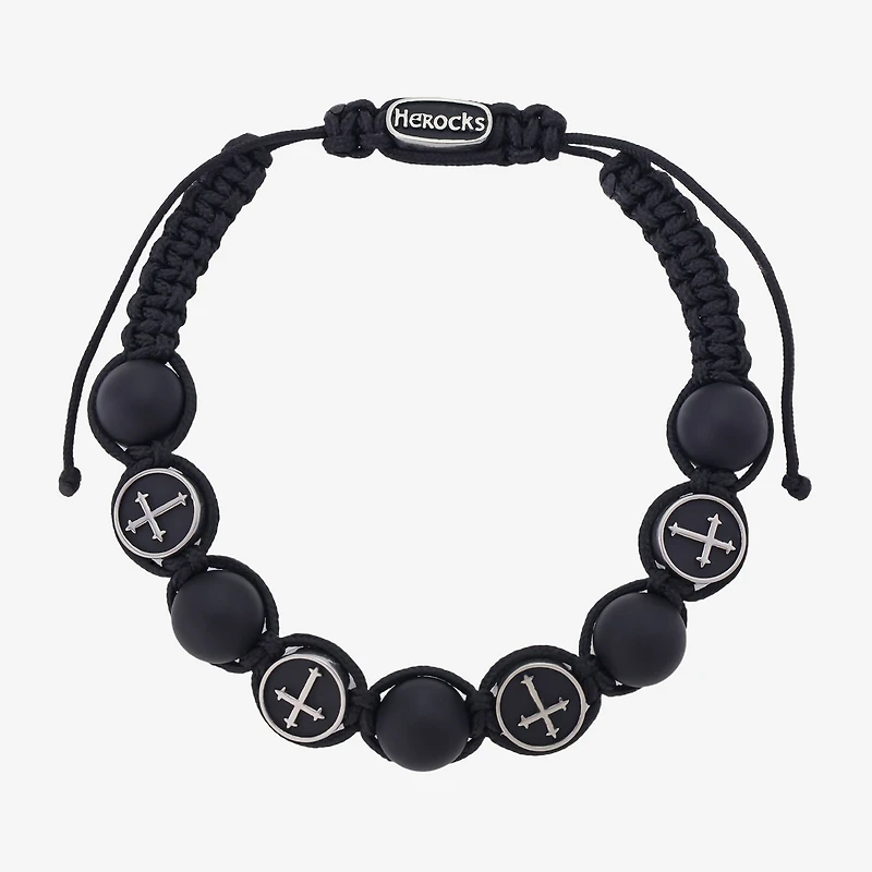 J.P. Army Mens Stainless Steel Cross Bolo Bracelet