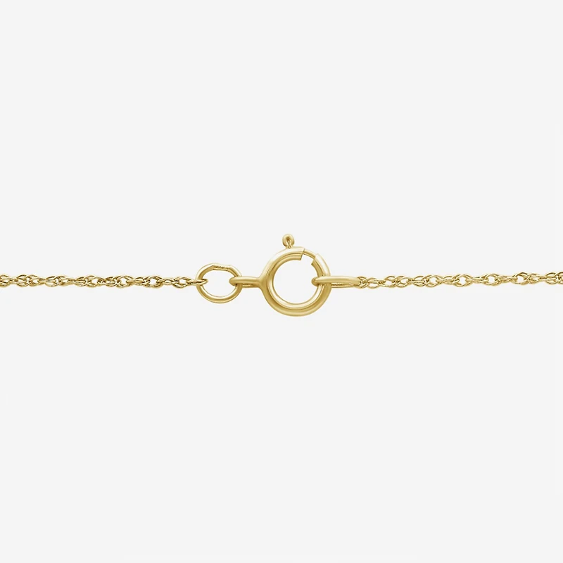 Womens Diamond Accent Gemstone 10K Gold Oval 18 Inch Pendant Necklace
