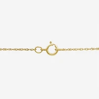 Womens Diamond Accent Gemstone 10K Gold Oval 18 Inch Pendant Necklace