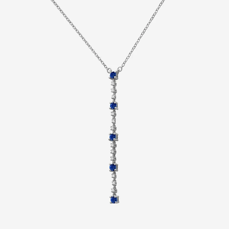 Womens Diamond Accent Gemstone 10K Gold 18 Inch Pendant Necklace