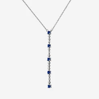 Womens Diamond Accent Gemstone 10K Gold 18 Inch Pendant Necklace