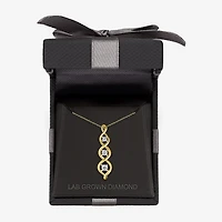 Gh / Si2 I1) Womens 1 CT. T.W. Lab Grown White Diamond 10K Gold Inch Pendant Necklace