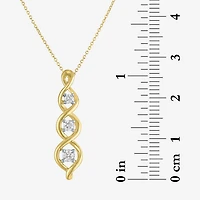 Gh / Si2 I1) Womens 1 CT. T.W. Lab Grown White Diamond 10K Gold Inch Pendant Necklace