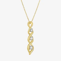Gh / Si2 I1) Womens 1 CT. T.W. Lab Grown White Diamond 10K Gold Inch Pendant Necklace