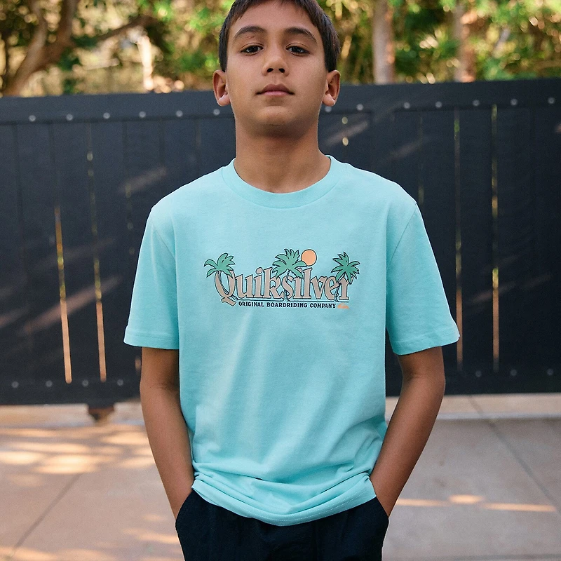Quiksilver Big Kid Boys Crew Neck Short Sleeve Regular Fit Graphic T-Shirt