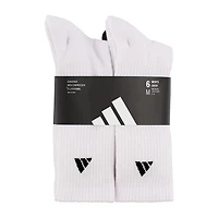 adidas Mens 6 Pair Crew Socks