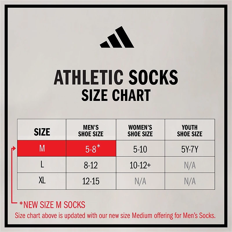 adidas Mens 6 Pair Quarter Ankle Socks