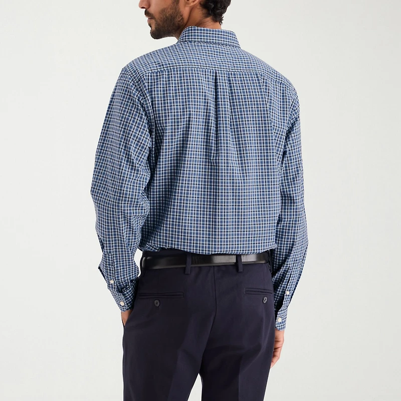 Dockers Stain Defender Mens Long Sleeve Regular Fit Button-Down Shirt