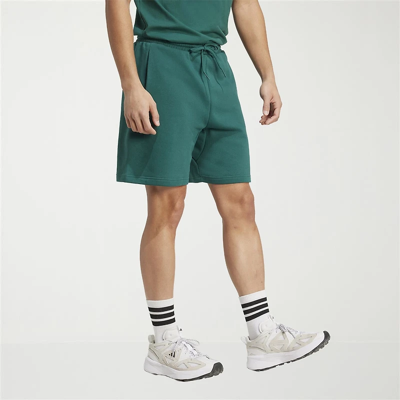 adidas Fleece Mens 7" Mid Rise Workout Shorts