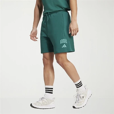 adidas Fleece Mens 7" Mid Rise Workout Shorts