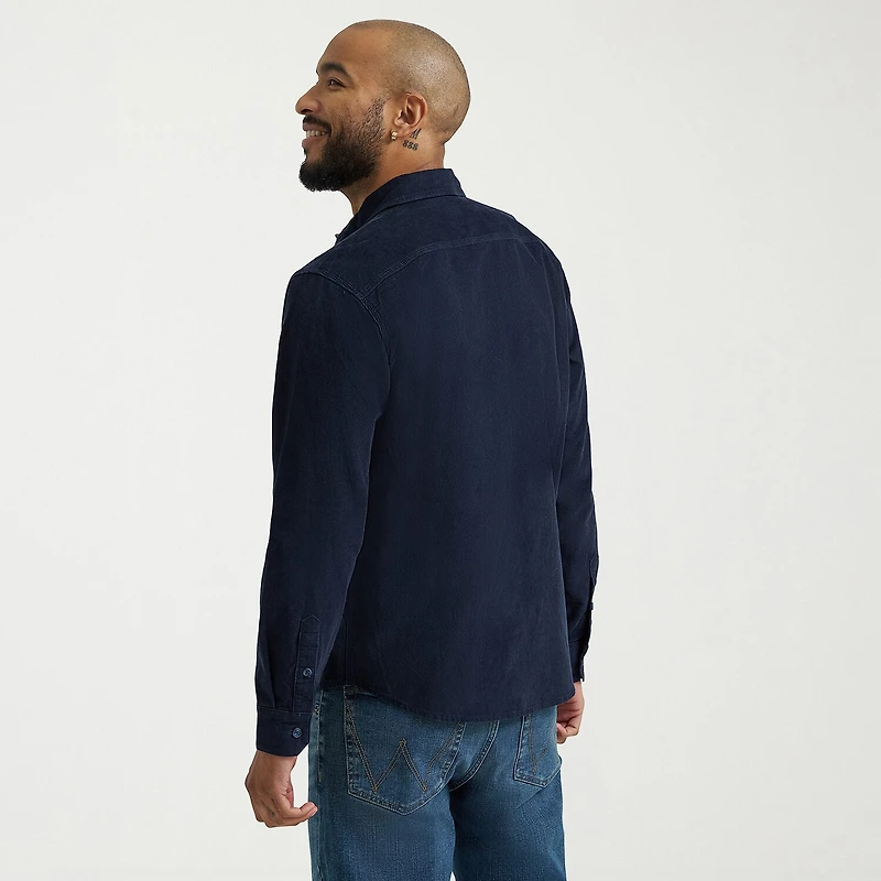 Wrangler Corduroy Mens Long Sleeve Regular Fit Button-Down Shirt