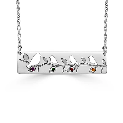 Bird Womens Multi Color 14K Gold Bar Rectangular 18 Inch Pendant Necklace