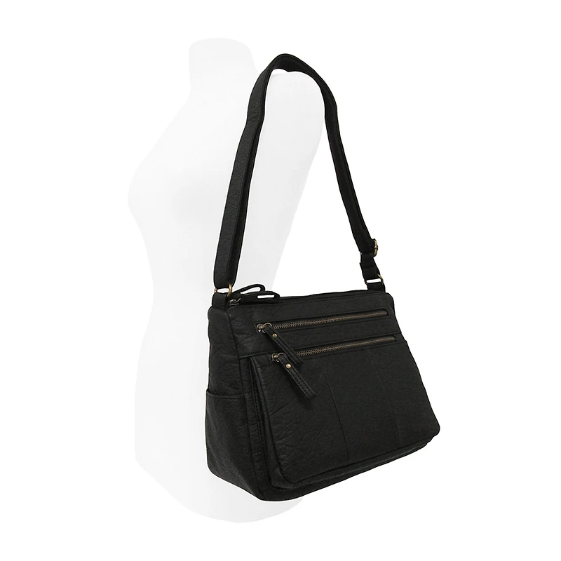 Bueno of California Medium Double Zip Crossbody Bag
