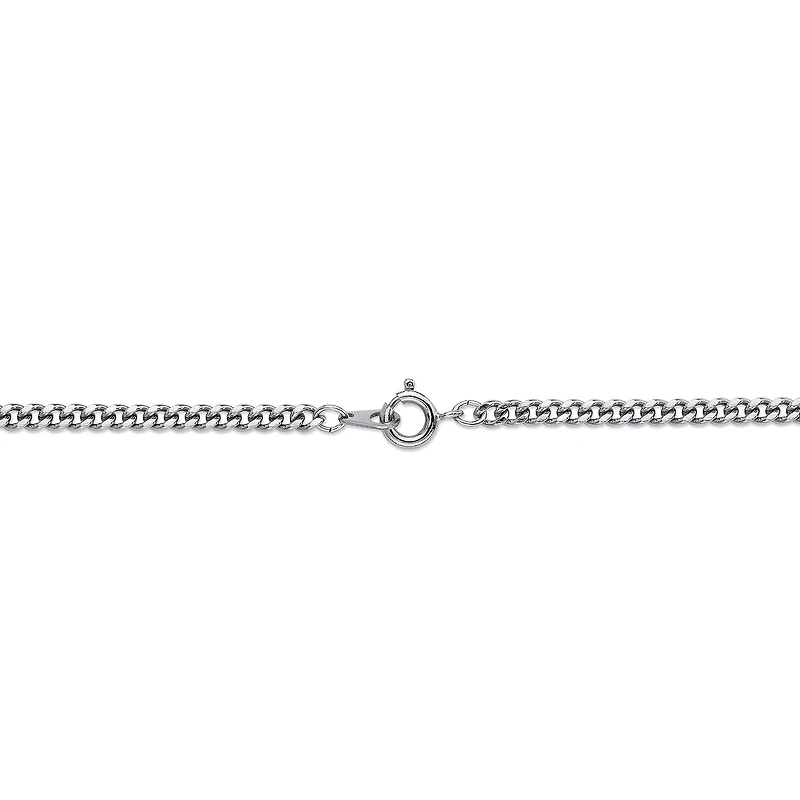 Mens Sterling Silver Cross Inch Pendant Necklace
