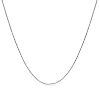 Mens Stainless Steel 18" 2mm Round Box Chain