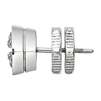 Mens 1/10 CT. T.W. Diamond Stainless Steel Stud Earring