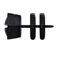 Mens Stainless Steel & Black IP Stud Earring