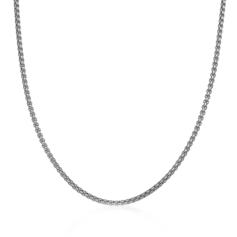Mens Stainless Steel 18" 4mm Box Chain