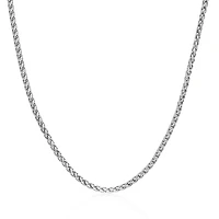 Mens Stainless Steel 18" 3mm Wheat Chain