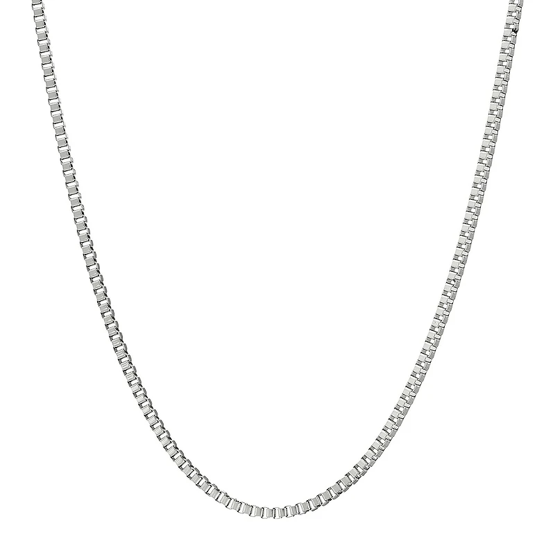 Mens Stainless Steel 18" 2mm Box Chain