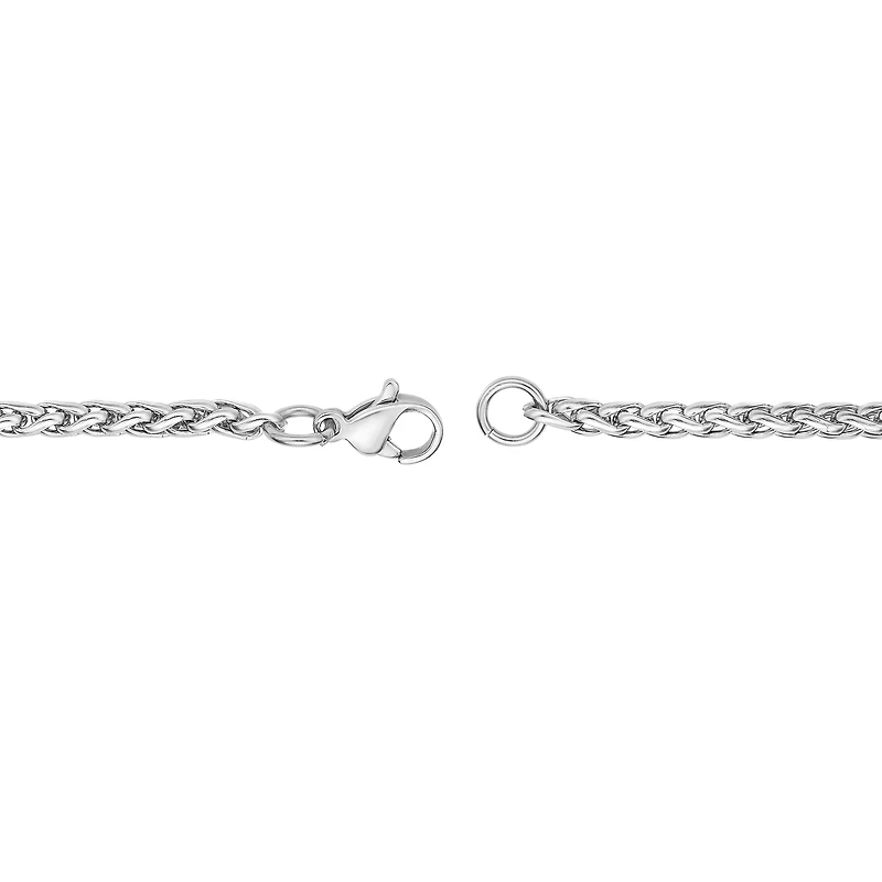 Mens Stainless Steel 20" Wheat Chain Necklace