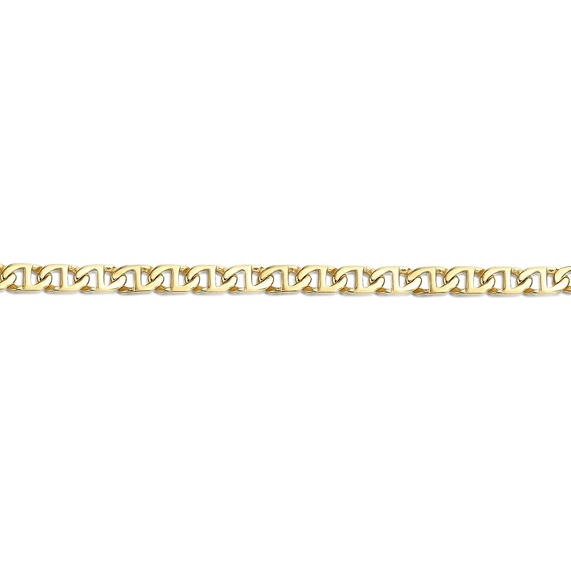 Mens Stainless Steel & Gold-Tone IP 9" 10mm Marine Link Bracelet