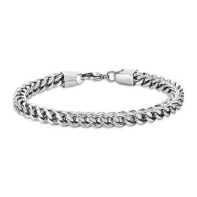 Mens Stainless Steel 9" 6mm Foxtail Bracelet
