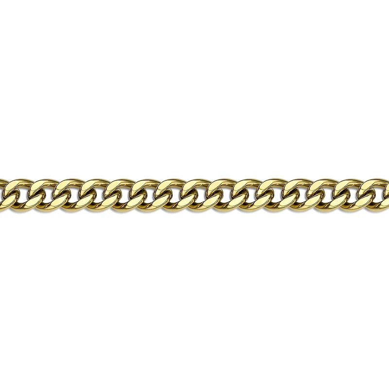 Mens Stainless Steel & Gold-Tone IP 9" 12mm Chunky Curb Bracelet