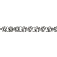 Mens Stainless Steel 24" 7mm Byzantine Chain