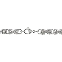 Mens Stainless Steel 18" 7mm Byzantine Chain