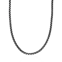 Mens Stainless Steel Inch Box Chain Necklace
