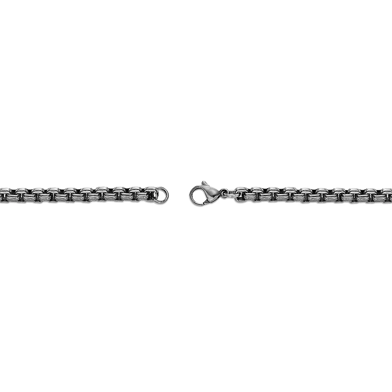 Mens Stainless Steel Inch Box Chain Necklace