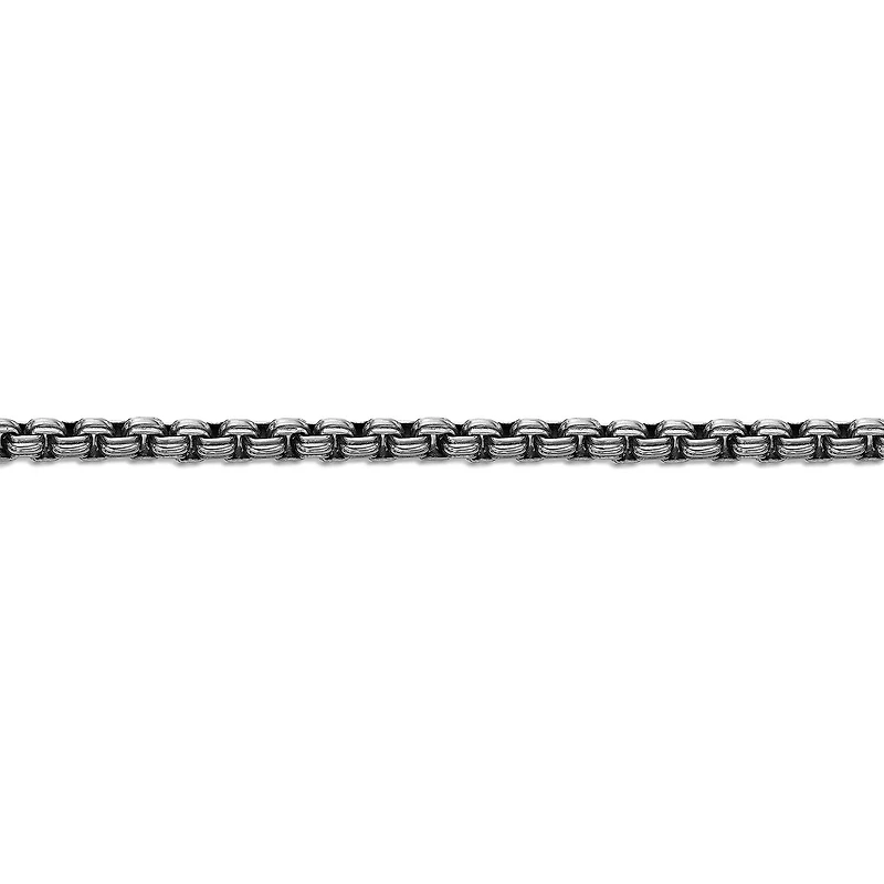 Mens Stainless Steel 9 Inch Solid Box Chain Bracelet