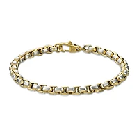 Mens Stainless Steel 8 1/2 Inch Solid Box Chain Bracelet