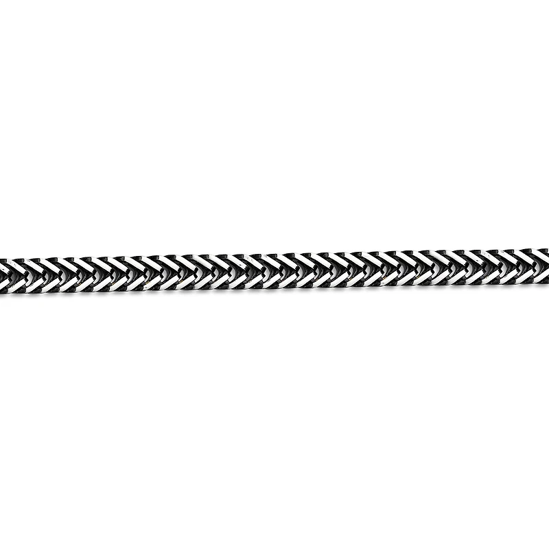 Mens Stainless Steel 8 1/2 Inch Solid Herringbone Chain Bracelet
