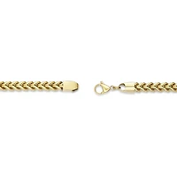 Mens Stainless Steel & Gold-Tone IP 9" 6mm Foxtail Bracelet