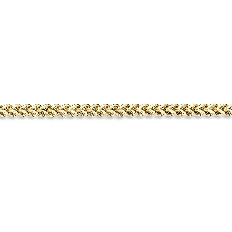 Mens Sterling Silver 9 1/2 Inch Solid Wheat Chain Bracelet