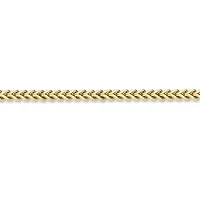 Mens Sterling Silver 9 1/2 Inch Solid Wheat Chain Bracelet