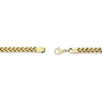 Mens Sterling Silver 9 1/2 Inch Solid Wheat Chain Bracelet